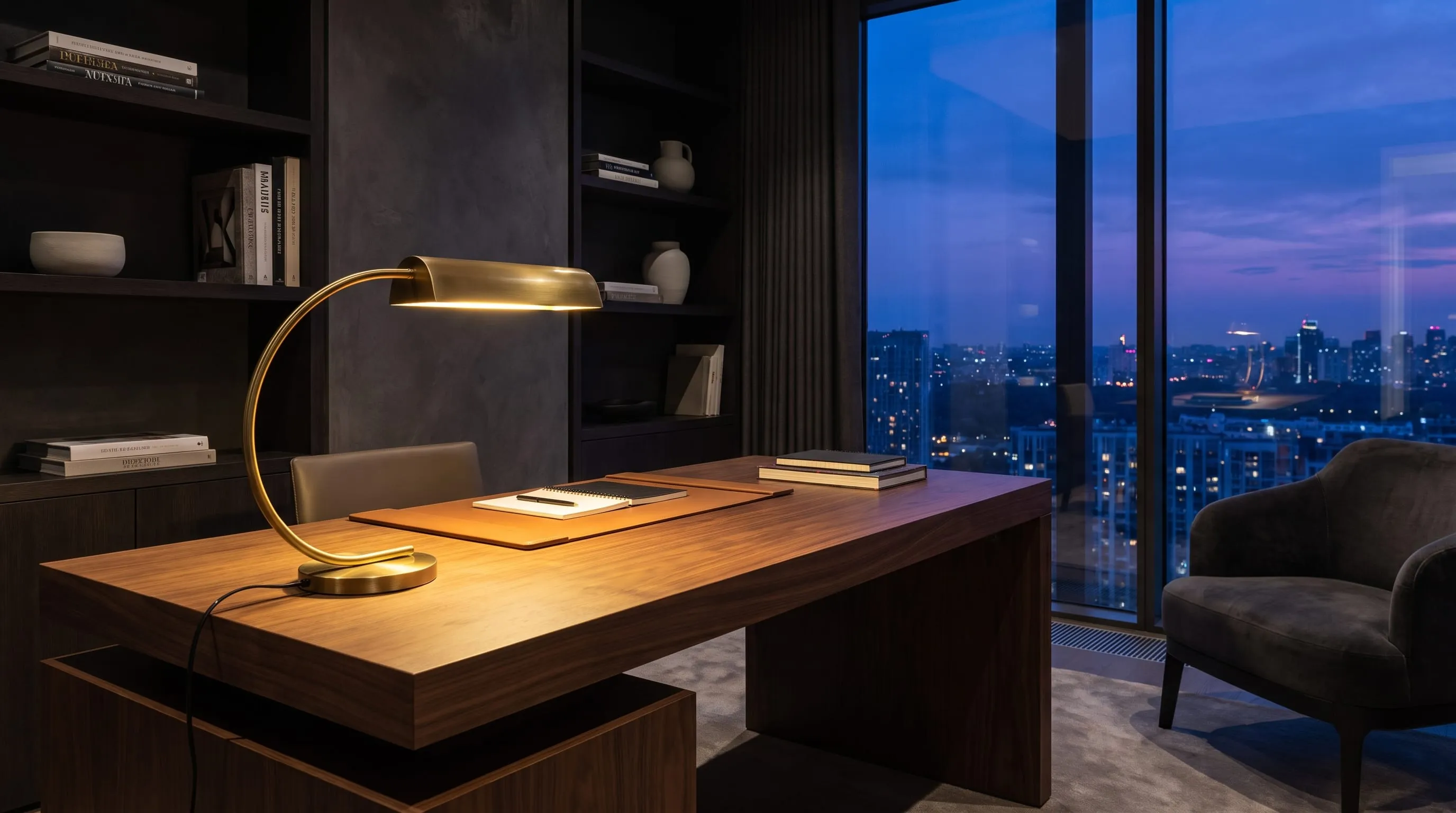 Office at dusk