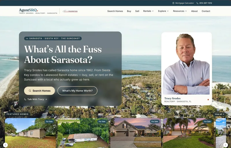 Agent website for AgentSRQ in Sarasota, Florida