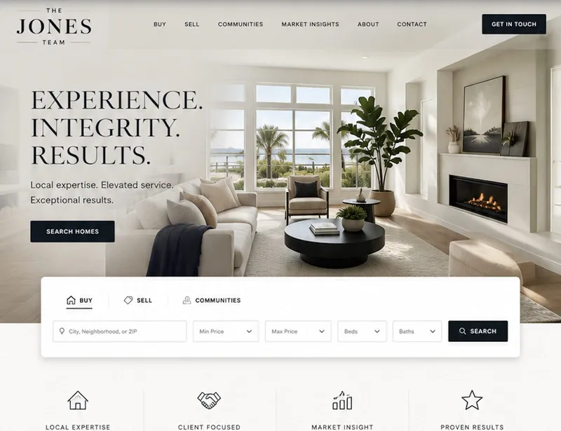 Team website for The Jones Team