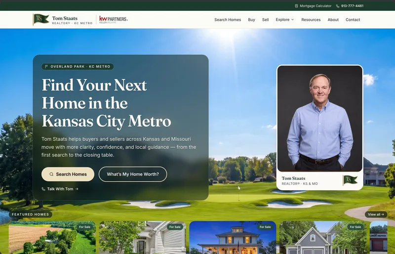 Agent website for Tom Staats, Kansas City metro